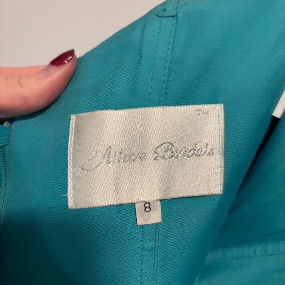 Bridesmaid/Prom Dress - Allure Bridal Style 1221 - Teal - Picture 3 of 4